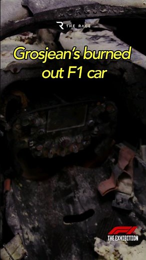 🚒 Grosjean's BURNED OUT F1 car up close