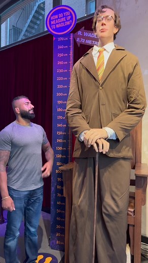I am tiny compared to the worlds tallest person ever, Robert Wadlow who was 8’11😮