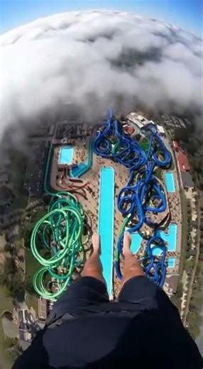 Scariest Water Slide Ever🌊😱 #viral #scary #waterslide