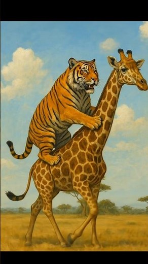 “Tiger vs Giraffe: Unexpected Wild Encounter!”