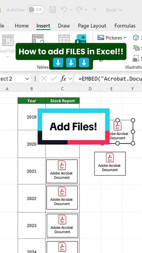 Easily Embed PDF Files in Excel Worksheets