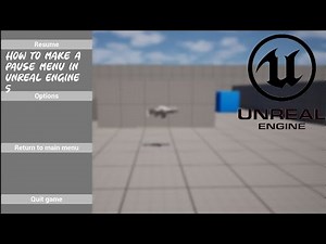 How to make a pause menu in Unreal Engine 5