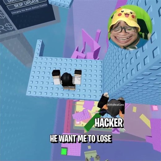 HACKER keeps sabotaging me UNTIL i fall 😭 #roblox #robloxmemes #robloxedit