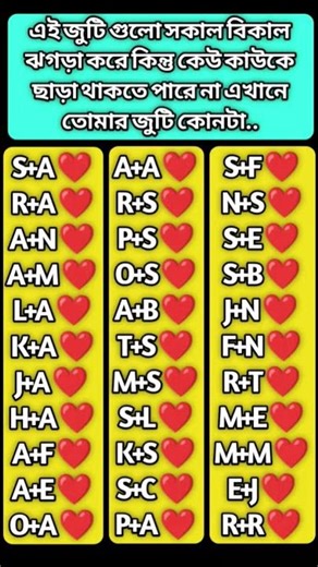 তোমার জুটি কোনটা🌹