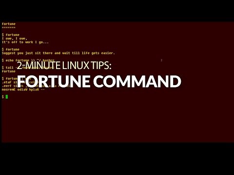 How to use the fortune command
