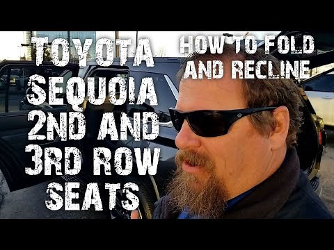 Toyota Sequoia. Folding and recling the second and third row seats