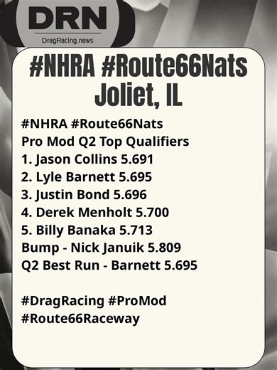 #NHRA #Route66Nats Pro Mod Q2 Update