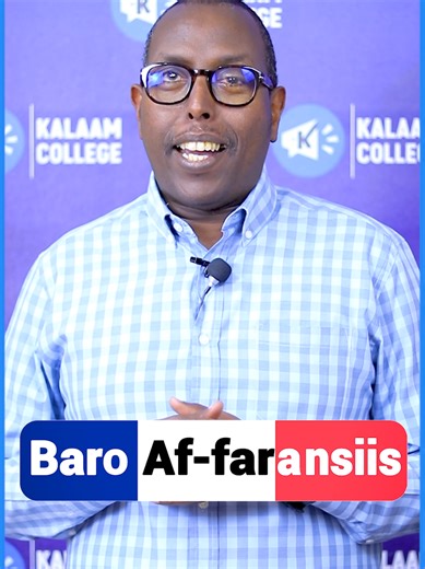 Online Ku Baro Af-faransiis bishii waa $10, bisha 2aad waa Free. Ka faa'iidayso. #kalaamcollege #online #hargeisa #frenchlanguage #macalinmahdi
