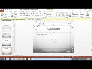 Using Place Holders in PowerPoint