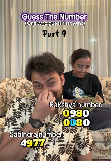Part 9 | Guess The Number | Give up nai gardeu k boru 😎, @Rakshya Adhikari | Rakshya 5 - Sabindra 4 | #creatorsearchinsights #couple #nepalitiktok #gamenight #couplechallenge