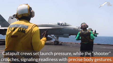 Inside Tiny Room on US Aircraft Carrier Controlling Crazy Flight Operations Day & Night