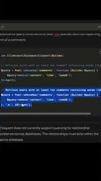 Laravel ORM WhereHas Relation #laravel #tips