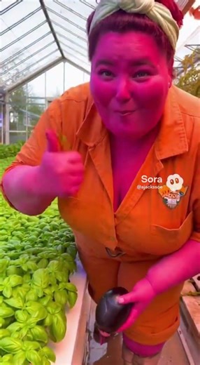 Aubergine Dynamo Gives A Tour of Her Hydroponic Greenhouses #bbw #character #sora #shorts