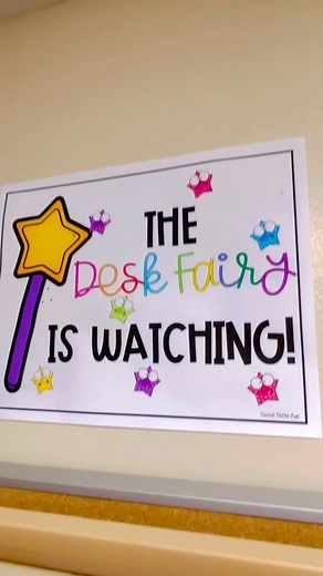 Does your classroom have a desk fairy?! It’s my fave way to make sure my student’s desks stay near and tidy! The desk fairy only visits those students that have clean desks! 💖 My desk fairy freebie is linked in my bio, and the tiny door is old from World Market but I linked some similar ones in my Amazon storefront! ✨ #teacherhack #teachertips #classroomsetup #iteachtoo #kindergartenteacher #firstgradeteacher #deskfairy #classroommanagement | Sweet Firstie Fun