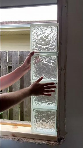 I built a glass block window 🔥