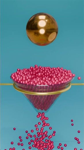 Satisfying Rigid Body Balls Drop Simulation #shorts