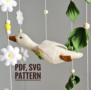 Goose Sewing Pattern, Felt Goose PDF SVG Pattern, Farm Animals Ornament DIY Plush, Bird Sewing Tutorial - Etsy