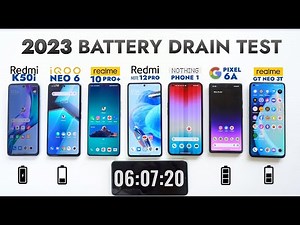 Redmi Note 12 Pro/Realme 10 Pro Plus/Nothing Phone 1/IQOO Neo 6/Redmi K50i/Pixel 6A Battery Test