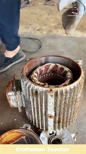 Electric Motor Disassembly Step by Step Restoration Process #shorts