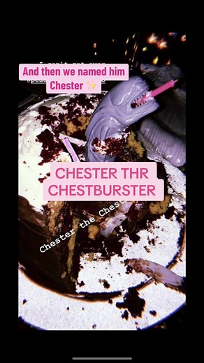 Throwback Birthday Cake for Best Friend: Chester Chestburster