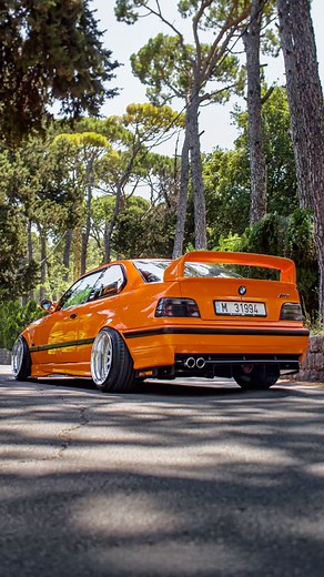 Orange BMW M3 E36 Euro Spec with #fancywide rear bumper diffuser. Owner: @ciz_e36_m3 📸 @lens.of.m.i #e36only #e36ers #e36fanatics #e36m3 #m3e36 | Fancywide