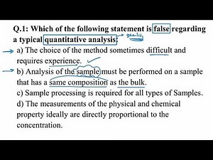 Analytical chemistry, questions, chapter 1, vid.1