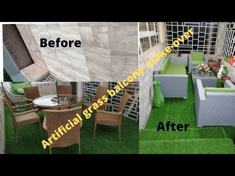 HOW TO INSTALL ARTIFICIAL GRASS ON A BALCONY / TURF INSTALLATION / BALCONY MAKE-OVER / FRIDAH NGUKU