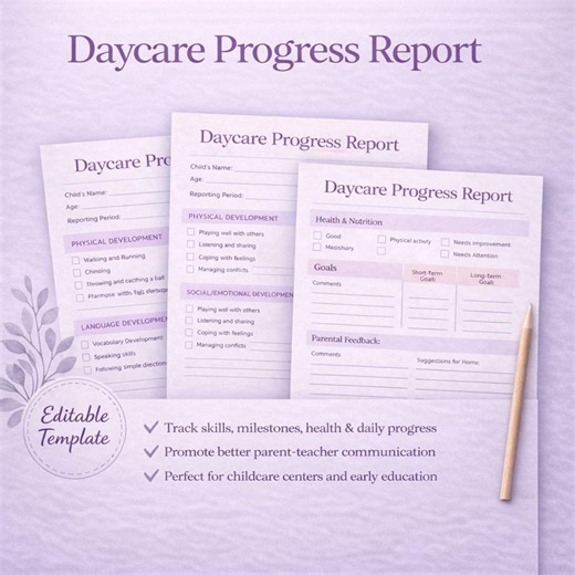 Daycare Enrollment Form Printable Childcare Registration Template Editable PDF - Etsy