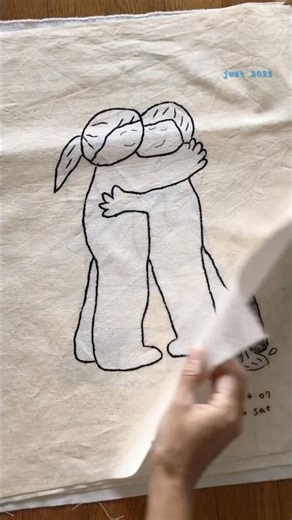 Making Fabric Posters : Cutting (step 1) #art #diy