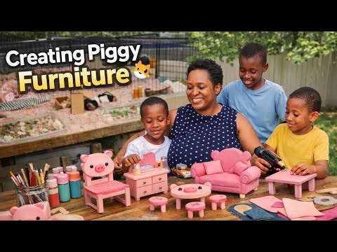 Homeschool Arts & Crafts: Making DIY Piggy Furniture 🐹