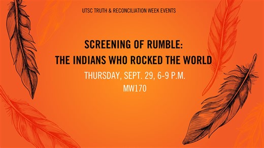 Screening of Rumble: The Indians Who Rocked the World | Indigenous University of Toronto