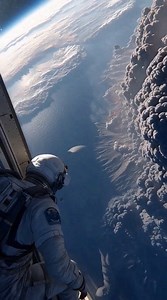 Astronaut monitors catastrophic volcanic ash plume from open orbital hatch! #NASA #SPACE #SPACEX #EATH #ExploreMore #Reels | Space Fact