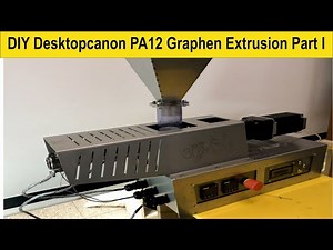 DIY filament extrusion with PA12 and graphene first try.
