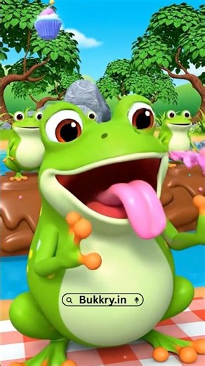 Five Little Frogs Sitting on the Log | Counting Song for Kids | Preschool Nursery Rhyme #cartoon