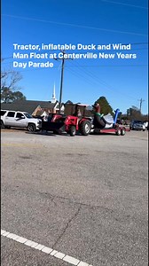 Tractor, inflatable Duck and Wind Man Float at Centerville New Years Day Parade #franklincountync #newyear2025 | Franklin County News Online