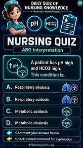 🧪 ABG Quiz | pH High and HCO3 High - Nootropic Nurse