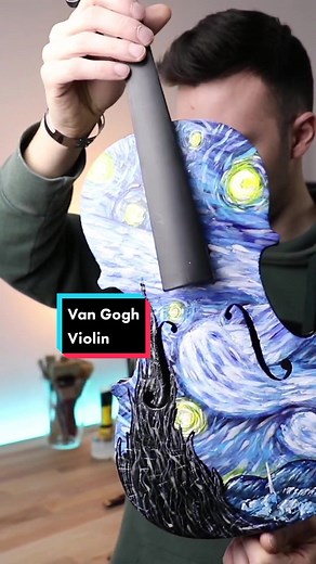 Stunning Van Gogh Violin Painting | Special GLOW Art