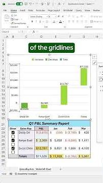 How to create a dynamic Waterfall Chart in Excel! #scribe #excel #spreadsheet