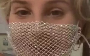 SHOCKER: Lana Del Rey wears a mesh face mask to meet fans