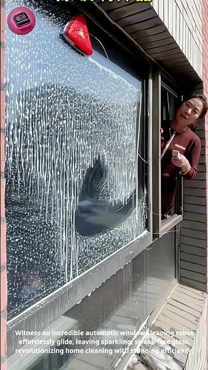 Robot Window Cleaner MAGIC! ✨🤯 So Effortless! #SmartHome #CleaningHack