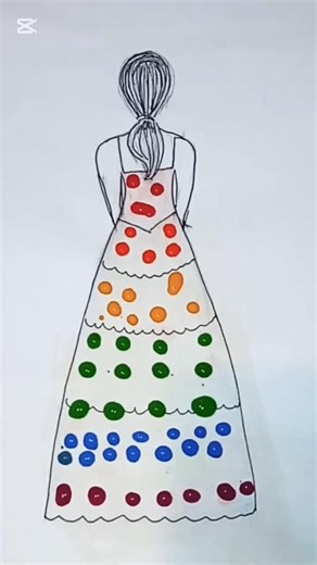 💯🌈️👉🤩 Rainbow color frock design |Satisfying art video