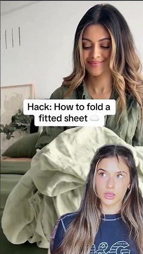 this fitted sheet folding HACK is a game changer 🧺