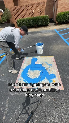 Striping A Parking Lot #pressurewashing #pressurewashingbusiness #pressurewashingtips #pressurewashingforbeginners #pressurewashingvideo #pressurewasher #pressurewashingbusinesstips