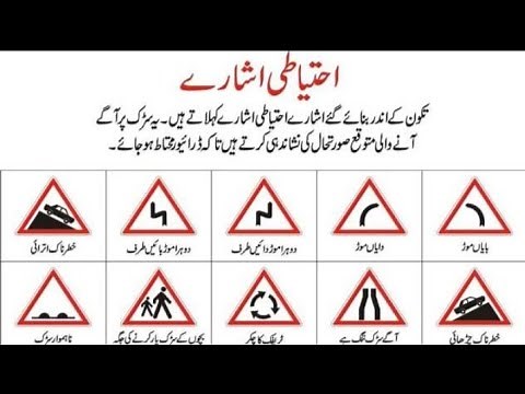 Driving License Test Traffic Signs Urdu