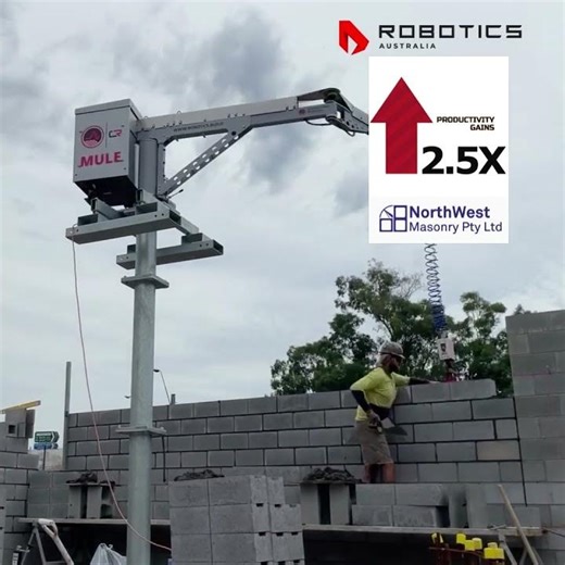 Heavy 32" Block? The MULE ML150 Doesn’t Care #masonry #construction #constructionrobotics #cmublock