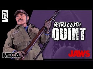 NECA Toys JAWS Retro Cloth Shark Attack Quint Figure Review