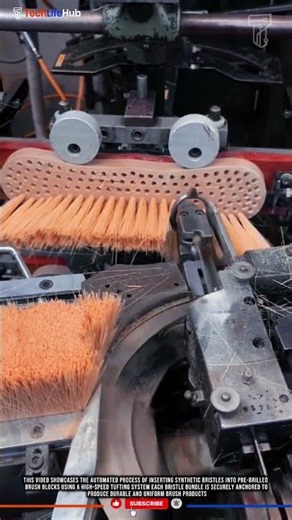 Innovation Brush Tufting Machine: Precision Bristle Insertion, Industrial Brush Manufacturing #tech