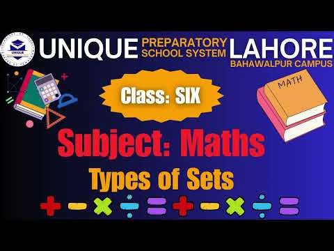 Class 06 Mathematics Topic: Types of Sets