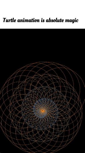 Turtle animation made by Python for beginners #coding #python #codewithharry #freecodecamp