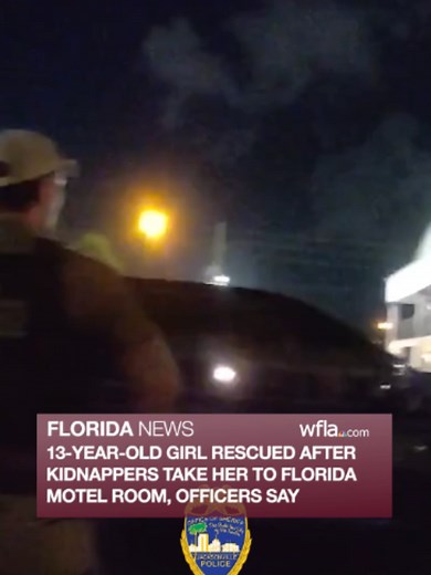 TEEN RESCUED: A 13-year-old girl was rescued earlier this month after her kidnappers took her to a motel room in Florida, according to officers. #news #florida #crime #bodycamvideo #arrest #bodycam